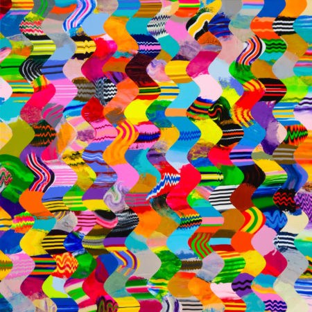 Cosmic Wave, 150 x 150 cm, acrylic colors on canvas, 2019, Vuk Vuckovic