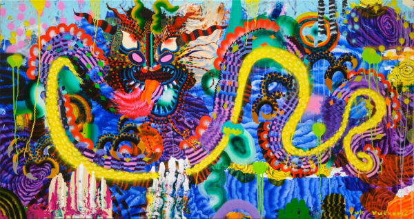 Dragon, 95 x 180 cm, acrylic on canvas, 2020