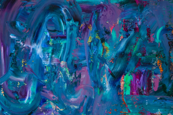 Galaxy RGB, 100x150cm, acrylic colors on canvas, 2019, Vuk Vuckovic