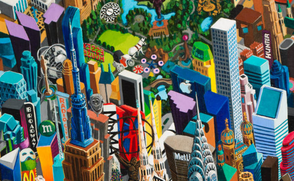 New York City (detail), 215 x 150 cm, oil on canvas, 2015